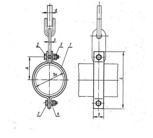 Хомуты укороченные горизонтальных трубопроводов в Могилёве