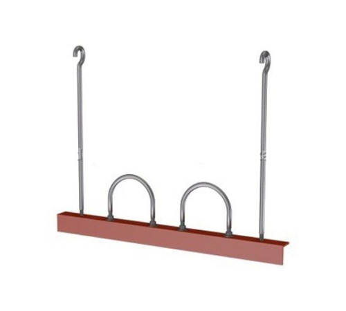 Подвески двух труб на опорном уголке в Могилёве