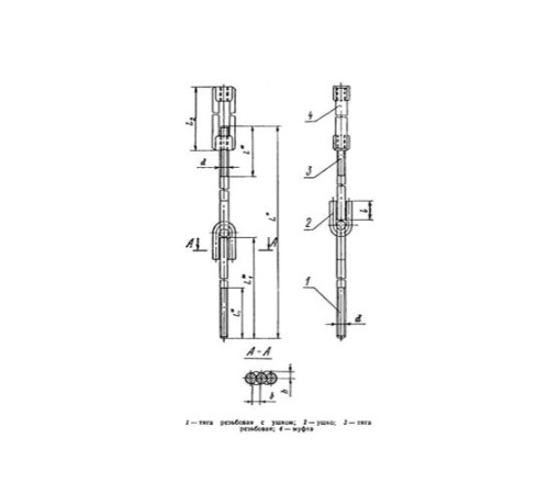 Тяги шарнирные резьбовые с муфтой для трубопроводов в Могилёве