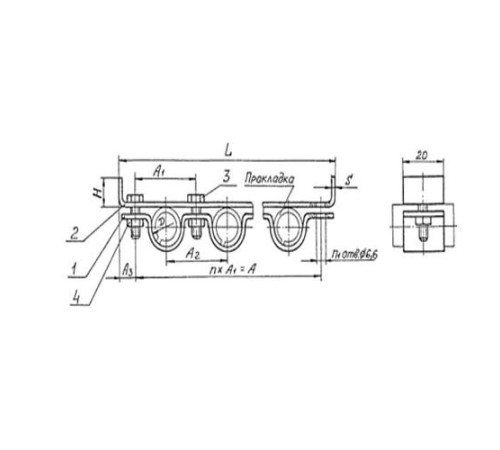 Подвески судовых трубопроводов Тип 7 в Могилёве