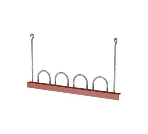 Подвески четырех труб на опорном уголке в Могилёве