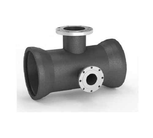 Тройники раструб-фланец с пожарной подставкой чугунные в Могилёве