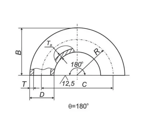 Отводы 180° ВУС в Могилёве для трубопроводов