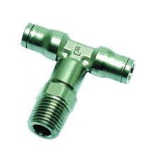 Тройник соединитель (ш-ш-ш). Ввертная резьба (Metric, BSPP, BSPT, NPT)