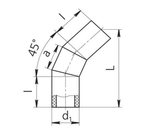 Оболочки на теплоизоляционные отводы 45° в Могилёве
