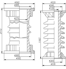 Покрышки для воздушных выключателей 150 кВ