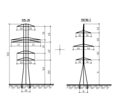 Промежуточные опоры для ЛЭП в Могилёве и Беларуси
