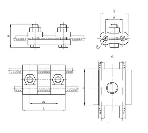 Плашечные зажимы типа ПС для ЛЭП в Могилёве